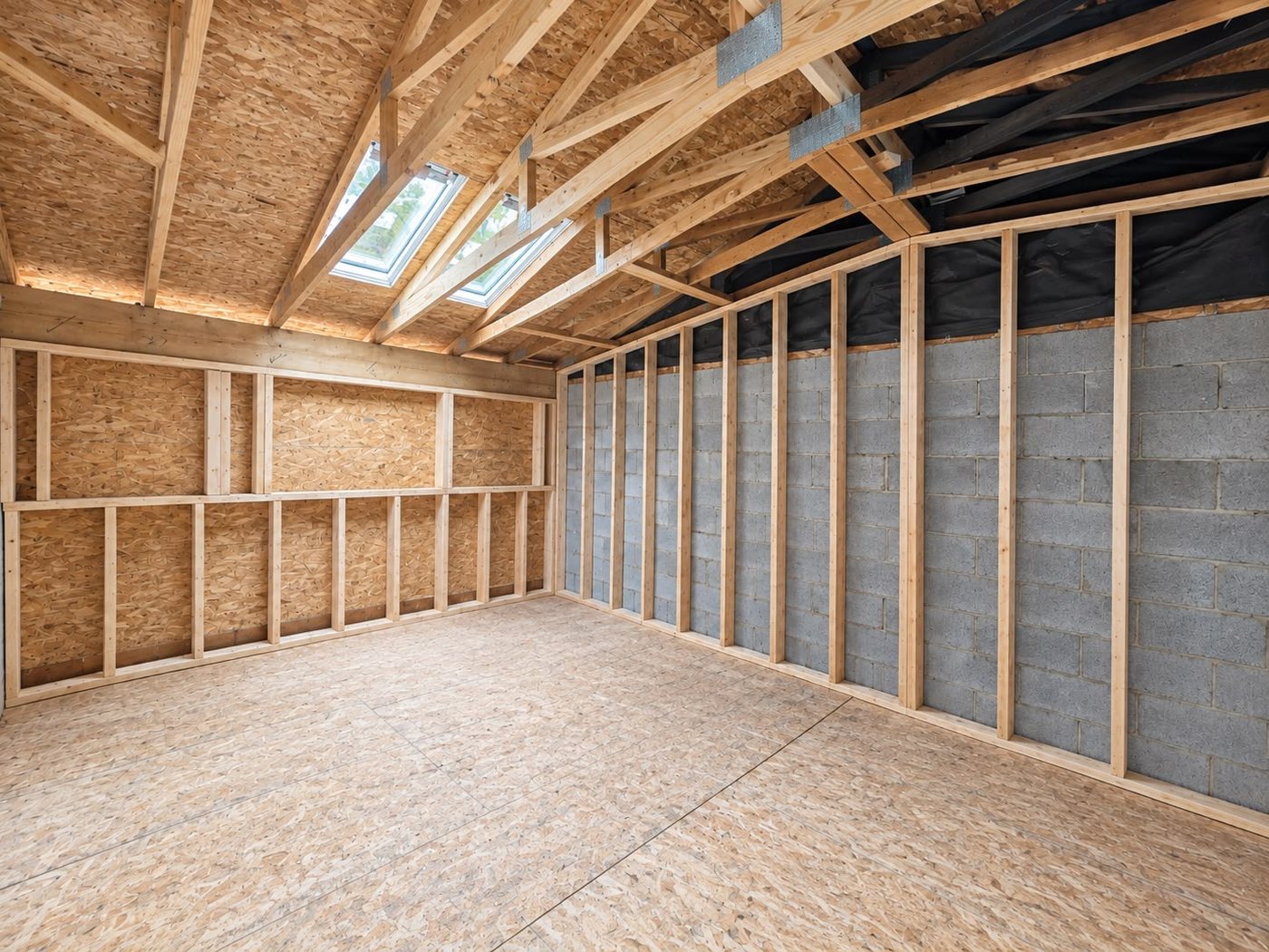 Estructura de madera de una obra de ANC Prime Builder